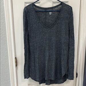 Gray Long Sleeve Top